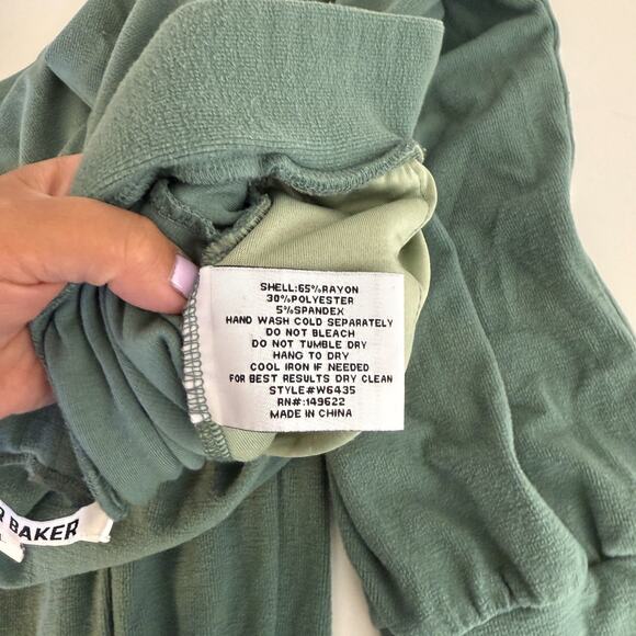 Walter Baker Womens Devon Joggers High Rise 27” Green - Size L - Picture 8 of 10